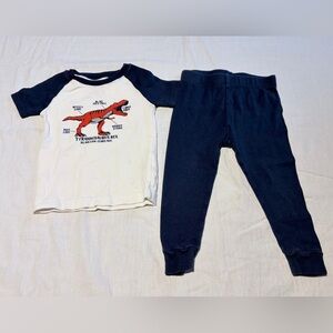 Dinosaur Graphic Tee and Navy Pants Set
